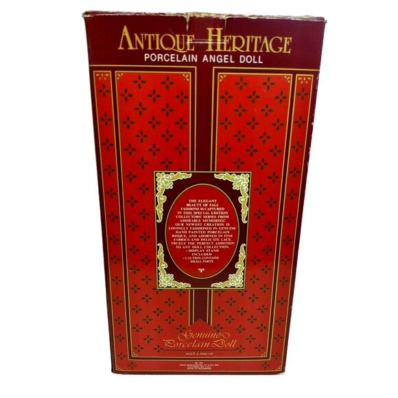 VTG Holiday Edition Porcelain Angel Doll 17" by Antique Heritage 1991 w Box - Picture 3 of 10